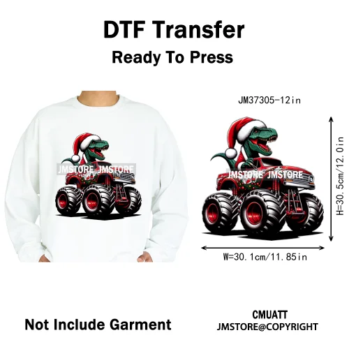 12in Monster Trucks Are My Jam Urban Graffiti Racing Rules Iron on Washable DTF Transfers Stickers Ready to Press for Clothing