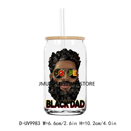 Career Afro Black Women UV DTF Transfers Stickers Decals For Libbey Cold Cups Mugs Tumbler Waterproof DIY Craft Profession Life