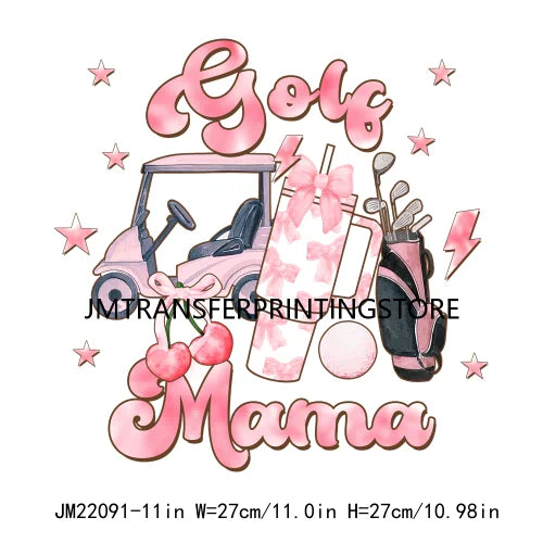 New Baseball Softball Sport Coquettee Mama Decals Pink Ribbon Bow Stanley Tumbler Iron On DTF Transfer Stickers For Sweatshirt