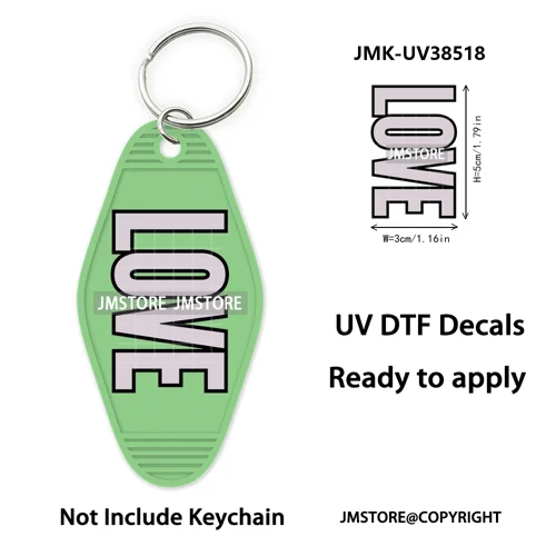 Christian Bible Jesus Faith Letters UV DTF Motel Keychain Decals Ready To Ship Custom Transfer Stickers Print For Hotel Keychain