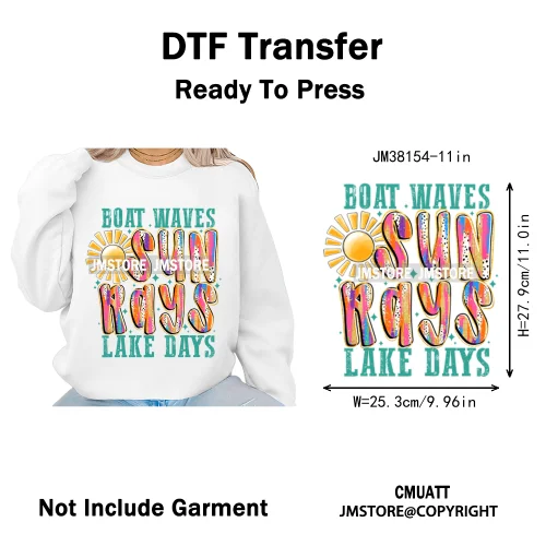 Funny Bruh We Out Teachers School Summer Drink Waves Camping Vibes Iron on DTF Heat Transfer Stickers Ready to Press for Clothes