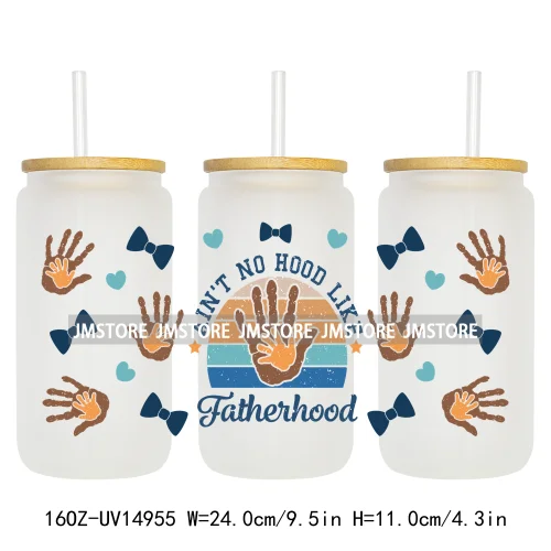 Dad Daily Affirmations Father's Day 16OZ UV DTF Cup Wrap Ready To Apply Waterproof Transfer Sticker For Libbey Glass Can Tumbler