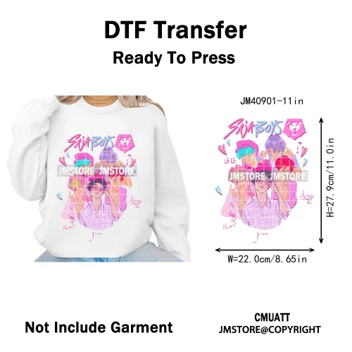 Kpop Movie Style Soda Pop Demon Inspired Movie Girl Dinner Iron on DTF Washable Transfers Stickers Ready to Press for Hoodies