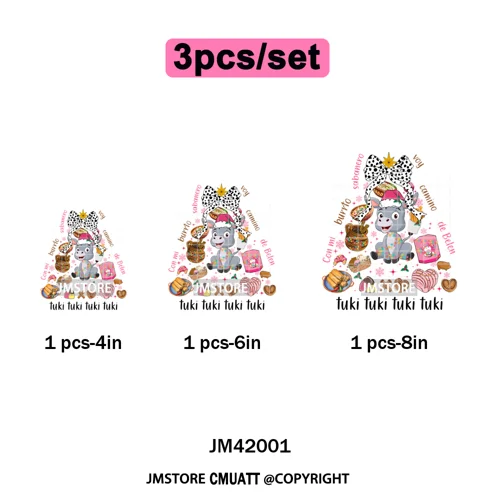 Feliz Navidad Mexican Christmas Concha Santa Latina Holiday Fiesta Iron on DTF Transfers Stickers Ready to Press for T-shirts