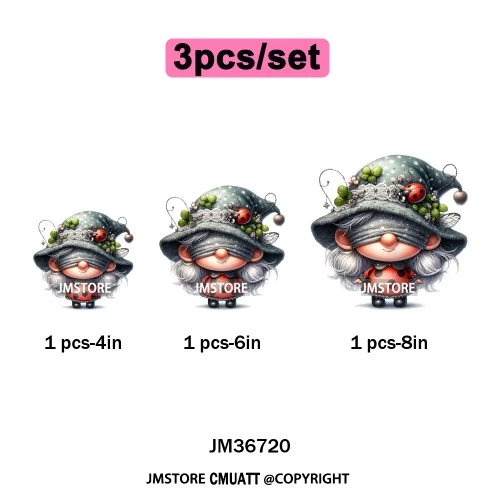 Spooky Scary Witch Girly Animal Flower Strawberry Gnomes Iron on DTF Washable Transfers Stickers Ready to Press for Hoodies Bags