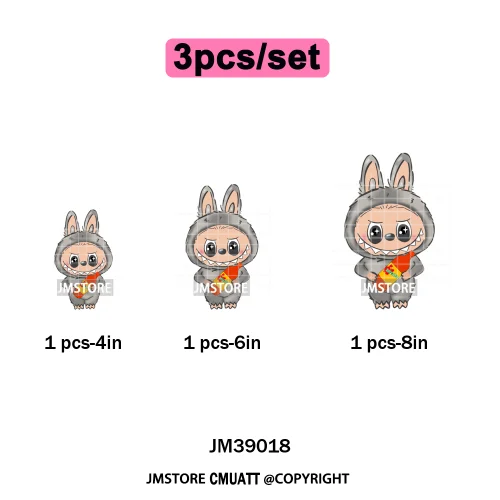 New Cartoon Doll Character With Mexican Food Iron on DTF Washable Heat Transfers Stickers Ready to Press for Textile Bags