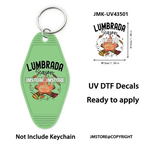 Feliz Navidad Pan Dulce Christmas UV DTF Motel Keychain Decal Ready To Ship Durable Transfer Stickers Prints For Hotel Keychain