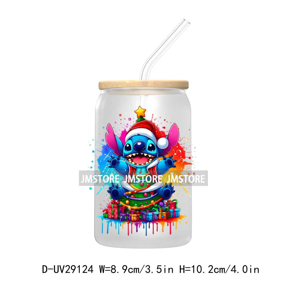 Christmas Vibes Cartoon Mouse Friends UV DTF Transfer Stickers Decals For Libbey Cold Cups Mugs Tumbler Labels Magical Kingdom