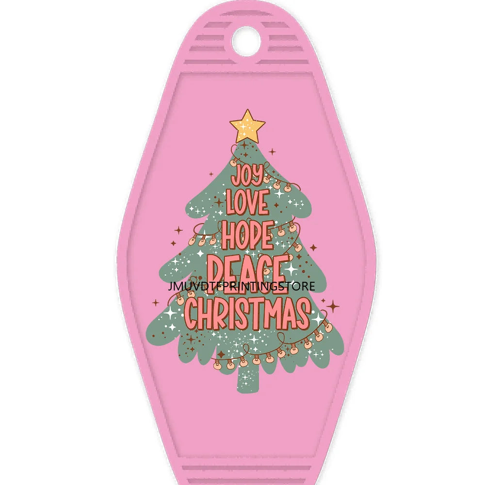 Christmas Mama Santa Claus High Quality WaterProof UV DTF Sticker For Motel Hotel Keychain ot Cocoa Season