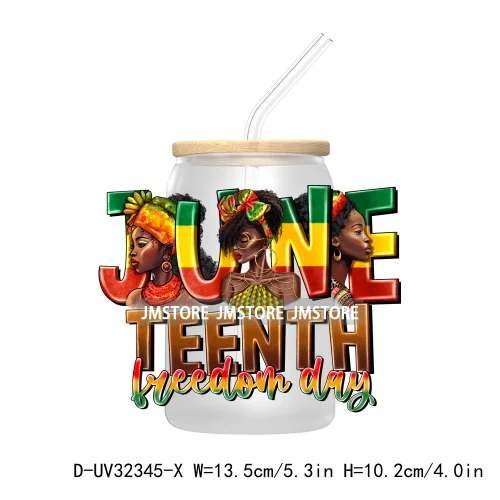 I'm Black History Black Nurse Teacher Magic Juneteenth 1865 UV DTF Transfer Stickers Decals For Libbey Cold Cups Mugs Tumbler