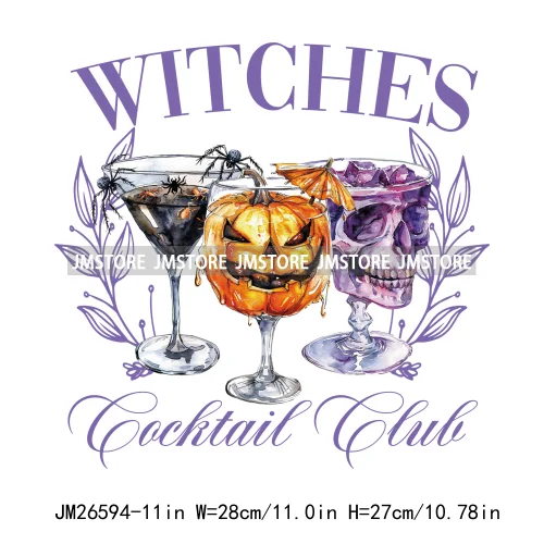 Spooky Halloween Mama Witch Social Club Coquette Bows Ghost Black Cat DTF Iron On Transfer Stickers Ready To Press For Clothing