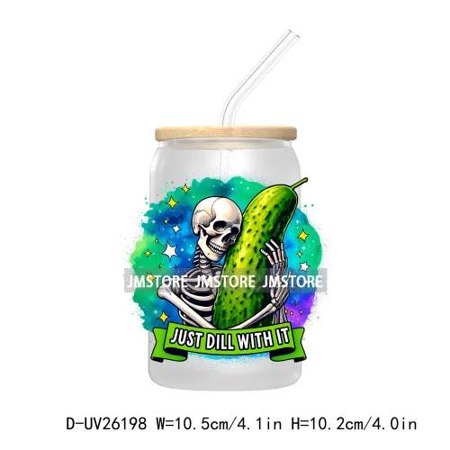 Antisocial Snarky Skeleton Skull UV DTF Transfer Stickers Decals For Libbey Cold Cups Mugs Durable Waterproof Custom Logo Labels