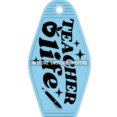 In My Teacher Era High Quality WaterProof UV DTF Sticker For Motel Hotel Keychain Funny Teaching Mode