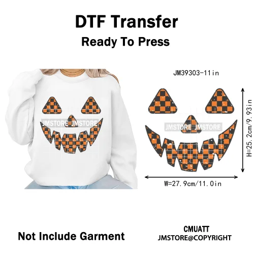 Ghost Spooky Mama Season Trick or Treat Coquette Bow Halloween Iron on DTF Washable Transfer Sticker Ready to Press for Clothing