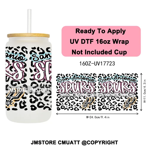 Faux Glitter American Football Game Day UV DTF Cup Wrap Ready To Apply Transfer Stickers 16OZ Tumbler Wraps For Libbey Glass Can