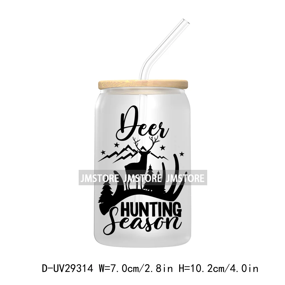 Mountain Hiking Quotes UV DTF Transfer Stickers Decals For Libbey Cold Cups Mugs Tumbler High Quality Labels Hunter Deer Fishing