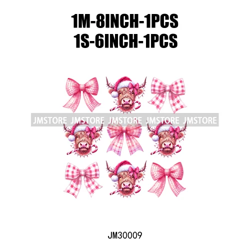 Coquette Pink Girly Christmas Vibes Book Just Waiting For Christmas Iron On DTF Transfer Stickers Ready To Press For Hoodies Bag
