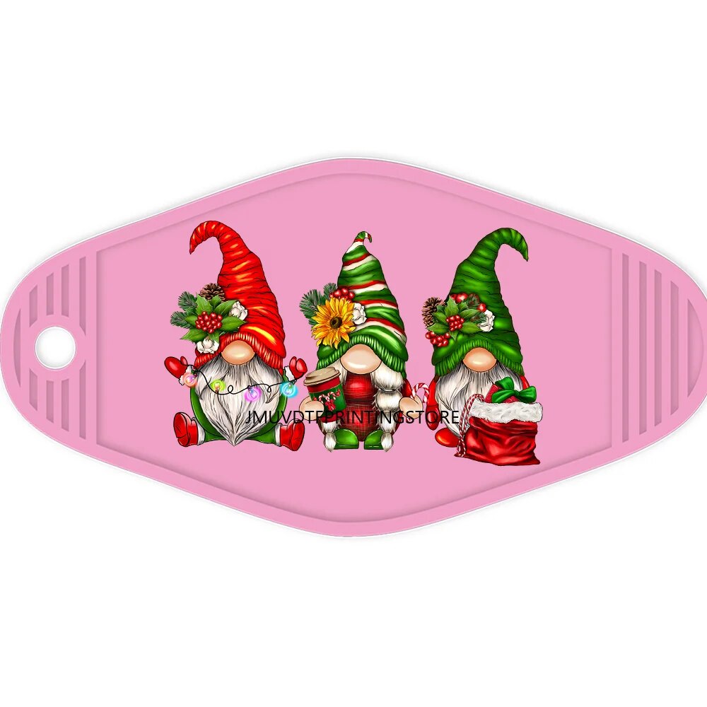 I Believe In Santa And Dinosaurs High Quality WaterProof Christmas UV DTF Sticker For Motel Hotel Keychian