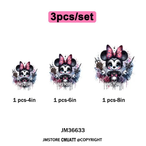 Spooky Scary Witch Girly Animal Flower Strawberry Gnomes Iron on DTF Washable Transfers Stickers Ready to Press for Hoodies Bags