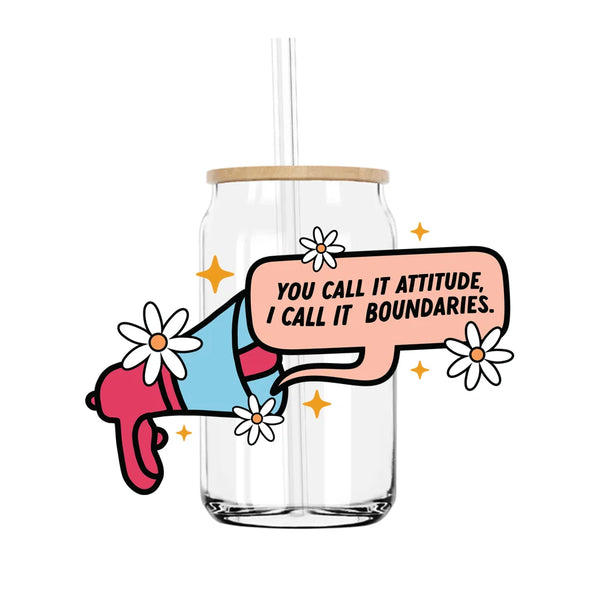 Positive Affirmations 16OZ UV DTF Cup Wrap Transfers Stickers Custom Labels DIY Durable Waterproof Logo For Libbey Glass Can