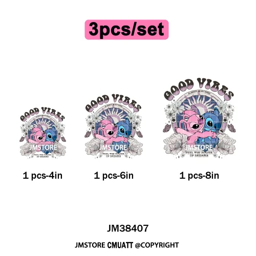 Cute Summer Holiday Life Palm Beach Vibes Cartoon Characters Coquette Iron on DTF Transfers Stickers Ready to Press for Clothing