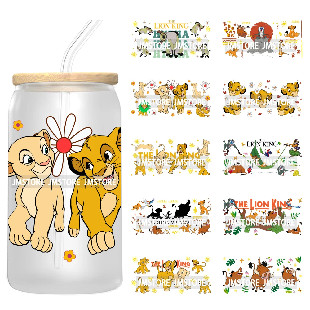 Cartoon Lion Magic King UV DTF Wraps Transfer Sticker Selfadhesive Waterproof High Quality For 16OZ Libbey Glass Can Tumbler