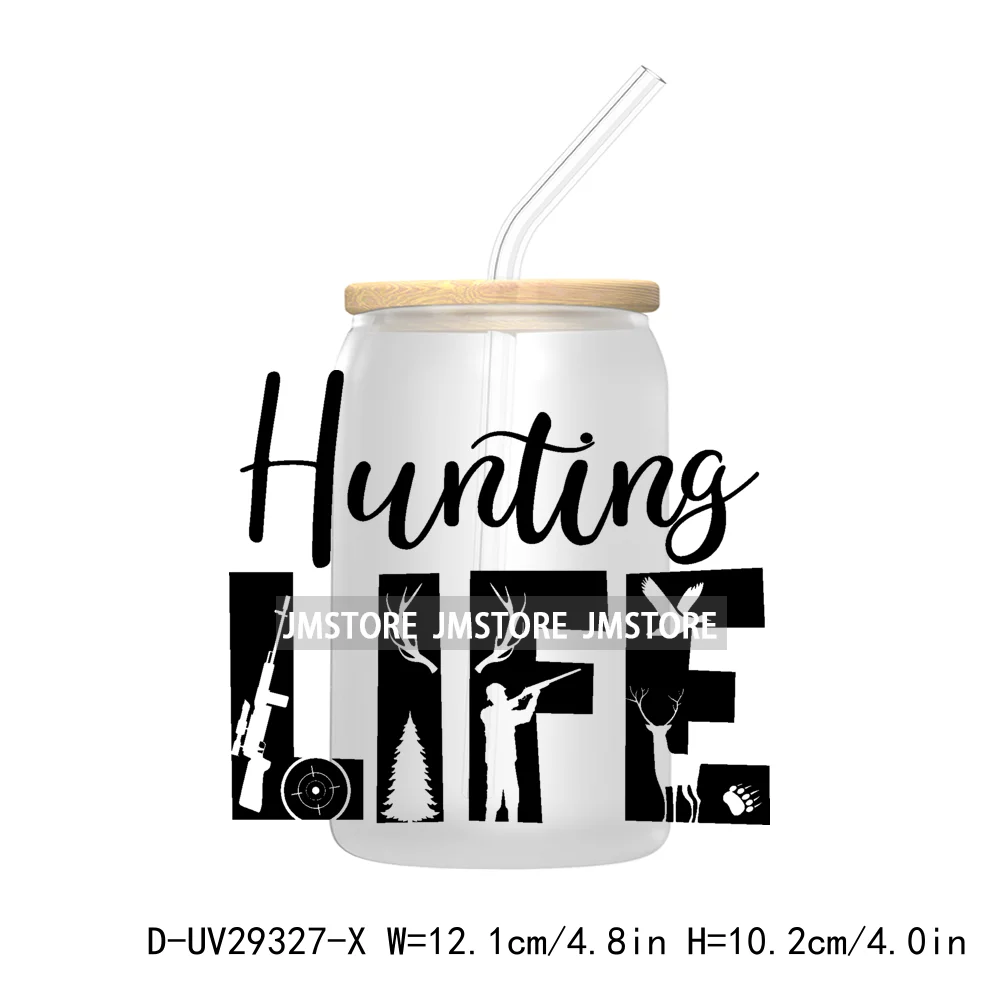 Mountain Hiking Quotes UV DTF Transfer Stickers Decals For Libbey Cold Cups Mugs Tumbler High Quality Labels Hunter Deer Fishing