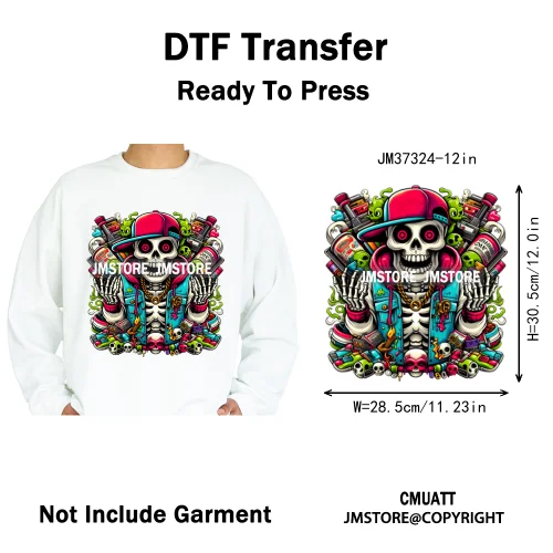 12in Monster Trucks Are My Jam Urban Graffiti Racing Rules Iron on Washable DTF Transfers Stickers Ready to Press for Clothing