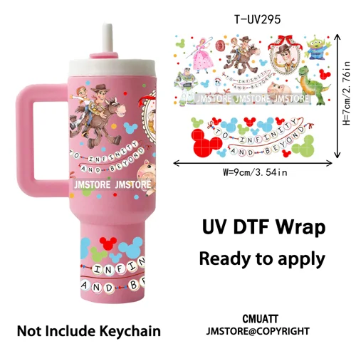 Coquette Cartoon Cat Princess Magical Kingdom UV DTF Wraps Ready To Use Transfer Stickers Waterproof For Mini Tumbler Keychain