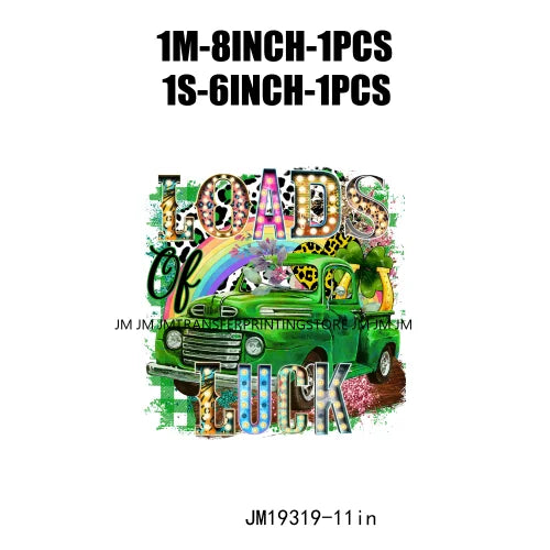Let's Get Lucked Up Load On Luck Decals Lucky Baby Cowboy Heifer Animal Blessed St Patrick's Day DTF Transfer Stickers For Shirt