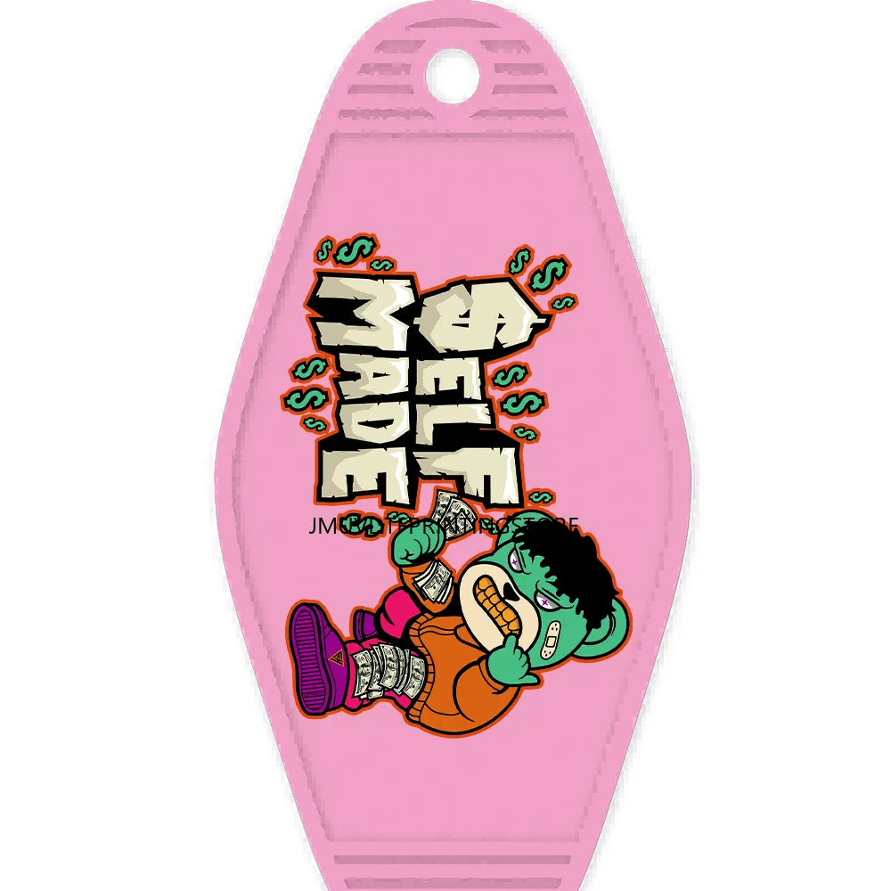 Focus On The Hustle Bear High Quality WaterProof UV DTF Sticker For Motel Hotel Keychain More Money Less Friends