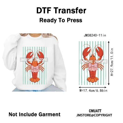 Seashell Sweet Summer Salty Soul Preppy Coastal Coquette Floral Vibes Iron on DTF Transfers Stickers Ready to Press for T-shirts
