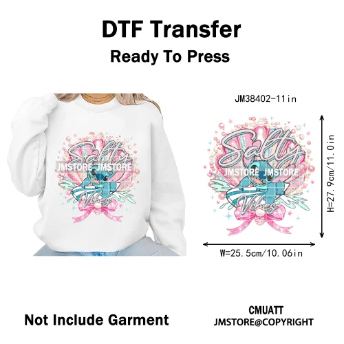 Cute Summer Holiday Life Palm Beach Vibes Cartoon Characters Coquette Iron on DTF Transfers Stickers Ready to Press for Clothing