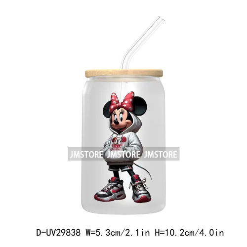 Streetwear Mouse Girl Boy UV DTF Transfer Stickers Decals For Libbey Cold Cups Mugs Tumbler Waterproof Labels Cartoon Characters