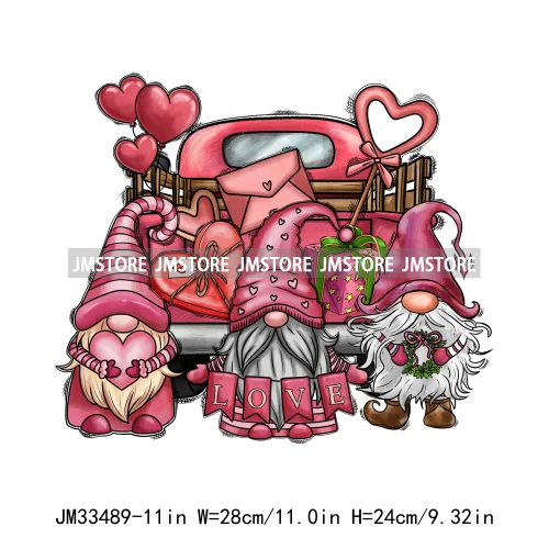 Pink Loved XOXO Coquette Bow Animal Western Cupid Sweet Valentine Iron On DTF Transfers Stickers Ready To Press For Sweatshirts