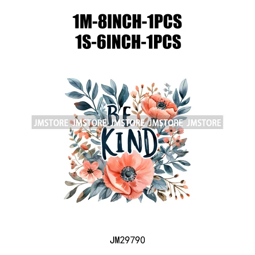 Floral Christian Jesus Praise God Religious Bible Verse Motivational Quotes Iron On DTF Heat Press Transfer Stickers For Clothes