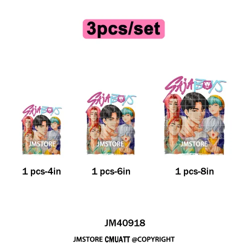 Music Kpop Group Lover Anime Fans Boys Girls Hunters Inspired Iron on DTF Washable Transfers Sticker Ready to Press for Clothing