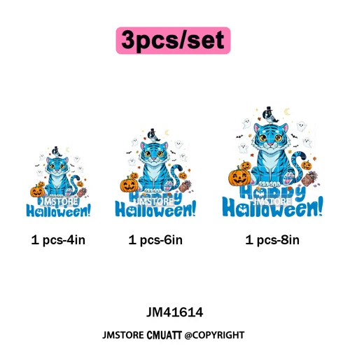 Happy Hunting Halloween Kpop Pumpkin Witch Boys Girl Dinner Iron on DTF Washable Transfers Stickers Ready to Press for T-shirts