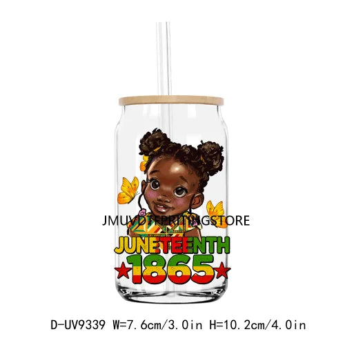 We Are Black History Afro Girl Boy UV DTF Transfer Sticker Decal For Libbey Cold Cups Mug Tumbler Waterproof DIY Logo Juneteenth