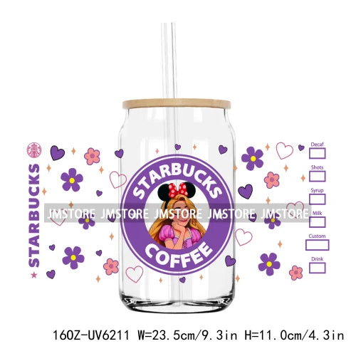 Cartoon Cat Mexican Snacks 16OZ UV DTF Cup Wrap Transfers Stickers Custom Labels Durable Waterproof Logo For Libbey Glass Can