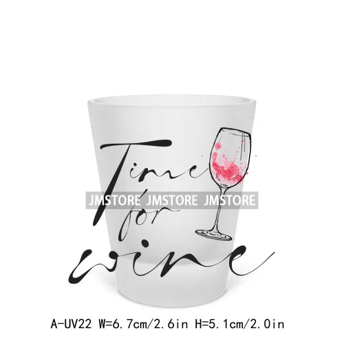 I Need A Huge Glass Of Wine Beer Mugs Alcohol Saying Short Glass Cups Decals UV DTF Transfers Stickers Waterproof DIY Craft