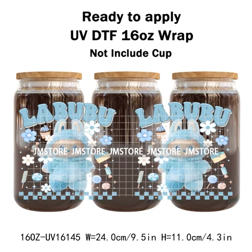 Colorful Cartoon Monster Dolls Princess UV DTF Stickers Ready To Transfer Cup Wrap Custom Labels For Libbey Can Glass Tumbler