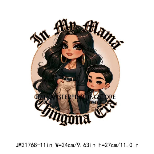 La Mejor Mama Del Mundo Chicana Mom Latina Mother's Day Latina Mexican Mama Chingona Chicana DTF Transfer Stickers For Clothing