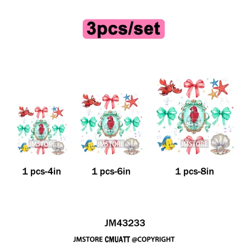 Trendy Girls Mirror Coquette Cartoon Friends Character Trip Holiday Iron on DTF Transfer Stickers Ready to Press for Sweatshirts