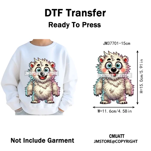 15cm 5.9in Kids Size Funny Pets Lovers Playful Panda Lion Chameleon Animal Iron on DTF Transfer Stickers Ready to Press for Bag