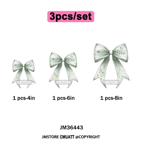 Spring Wildflower Love Vibes Ribbon Wedding Coquette Iron on DTF Thermal Transfers Stickers Ready to Press for Dresses Hoodies