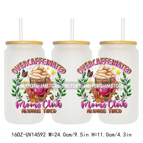 Howdy Western Mama Cowhide UV DTF Wraps Transfer Sticker Selfadhesive Waterproof High Quality For 16OZ Libbey Glass Can Tumbler