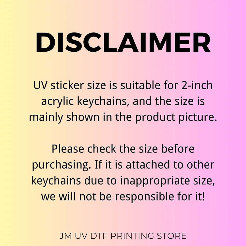 Sassy Girl Sarcastic Saying High Quality WaterProof Ready To Apply UV DTF Stickers For Round Circle Acrylic Keychain Keyring