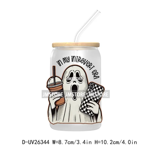 Horror Halloween Scream Ghostface UV DTF Transfer Stickers Decals For Libbey Cold Cups Mugs Durable Waterproof Custom Logo Label