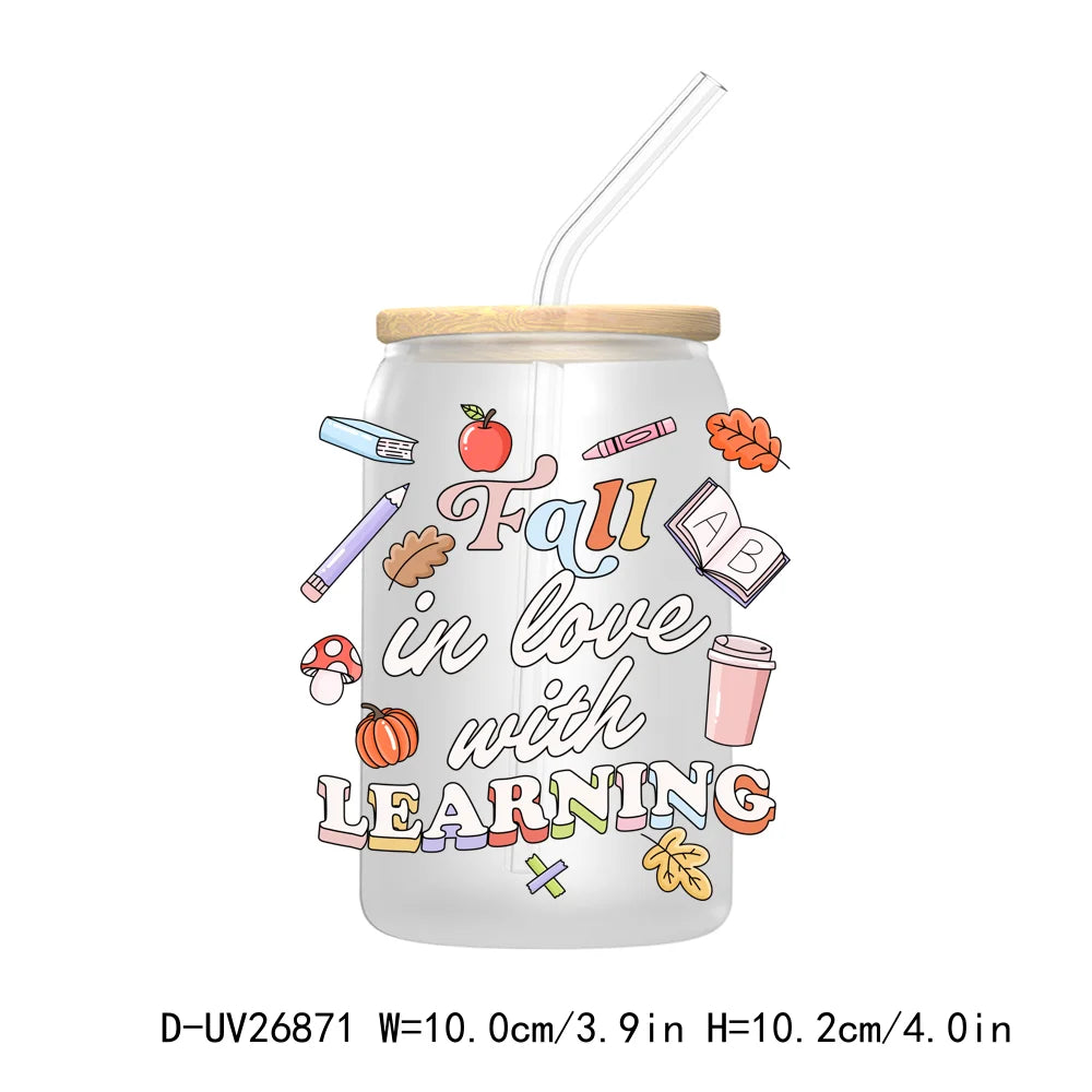 Fall Pumpkin Spice Cozy Readers Bookish Club UV DTF Transfer Stickers Decals For Libbey Cold Cups Mugs Tumbler Waterproof Craft